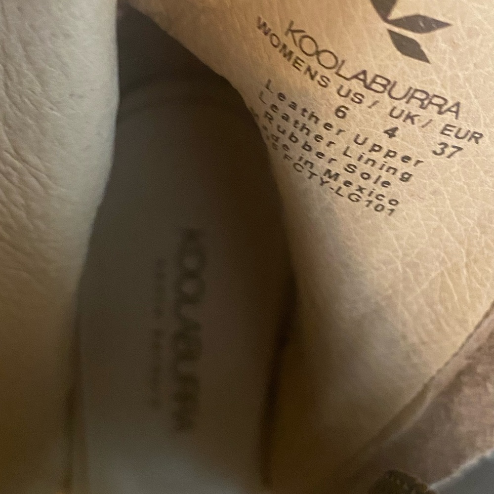 Koolabura by Ugg. Fringe Ankle Zip Sandals — Beige Womens Heels. Size 6. NWOT. - Picture 7 of 7